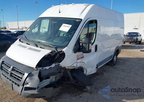 2017 Ram Promaster 1500 High Roof 136 Wb из США, поврежденный, VIN 3C6TRVBG0HE547855